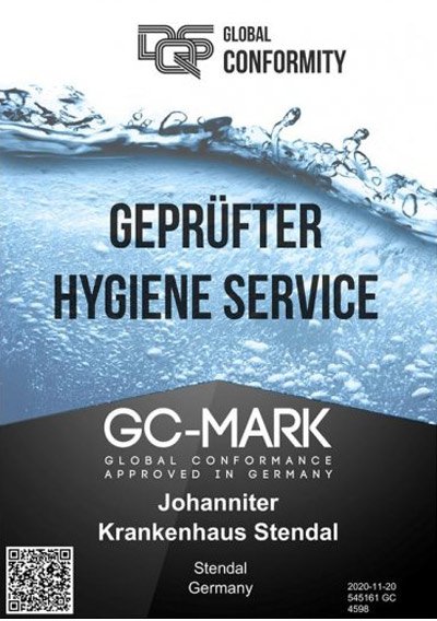 CEBONA Zertifikat geprüfter Hygiene-Service – Beispiel Krankenhaus